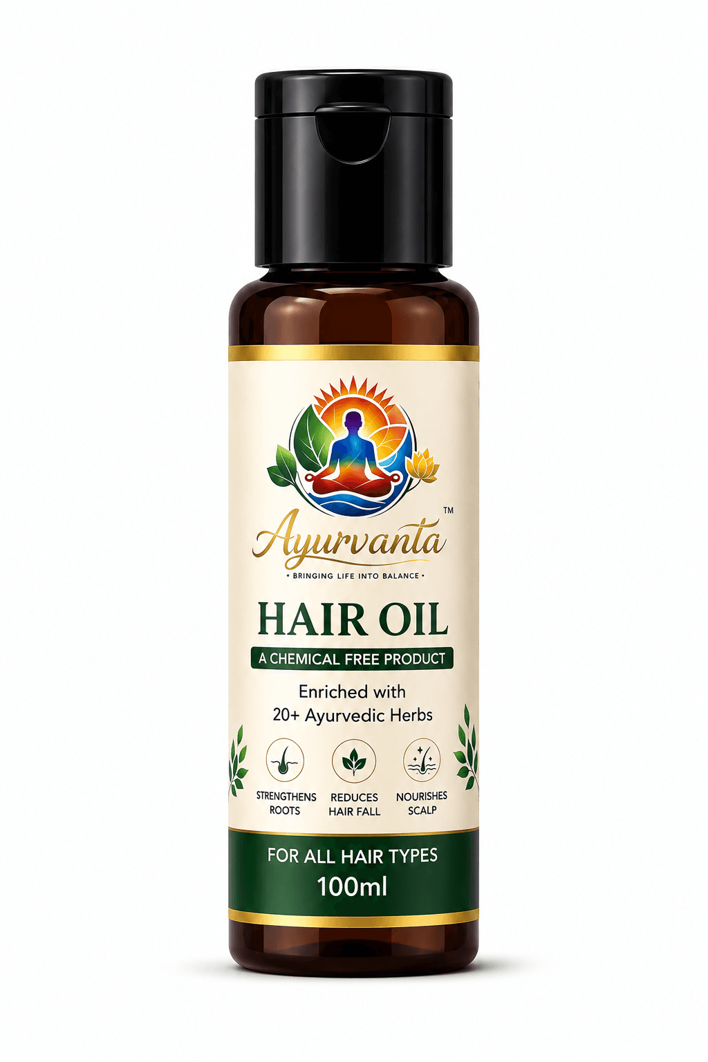 Hair Oil | 100ml | Ayurvedic Herbal Hair Oil for Stronger, Healthier Hair